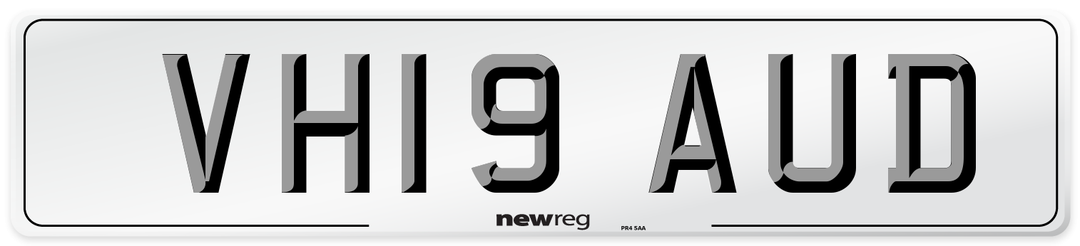 VH19 AUD Number Plate from New Reg